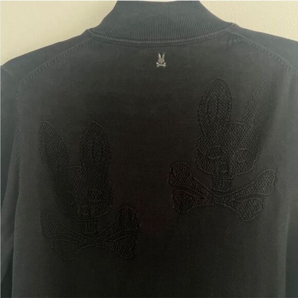 Psycho Bunny Cardigan Men 100% cotton Logo long sleeve full zip Small - Picture 4 of 14